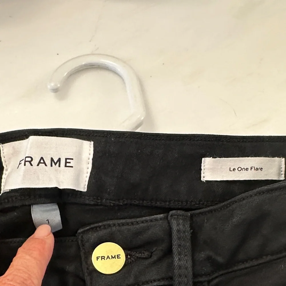 Frame Denim Black Flare Jeans - Picture 2 of 5